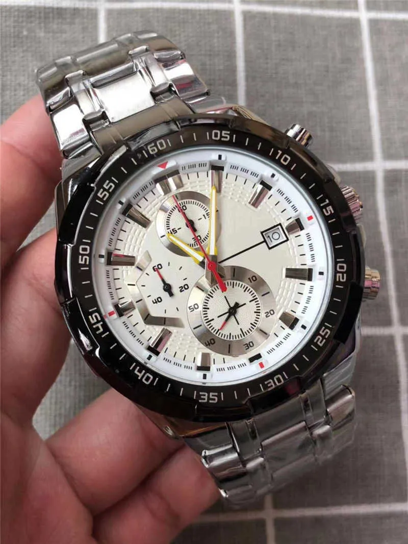 Horloges Modeontwerper Hoogwaardig herenhorloge 42 mm saffier roestvrij stalen horlogeband Wit Zwart Blauw wijzerplaathorloge