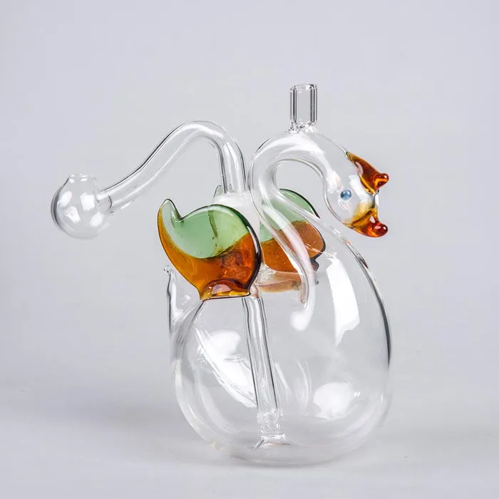 Swan Glass Dab Rig Filtre Double Usage Cigarette Tabac Pipe À Eau Fumeurs Fournitures Narguilé Pipe À Eau En Verre DHL Livraison Gratuite