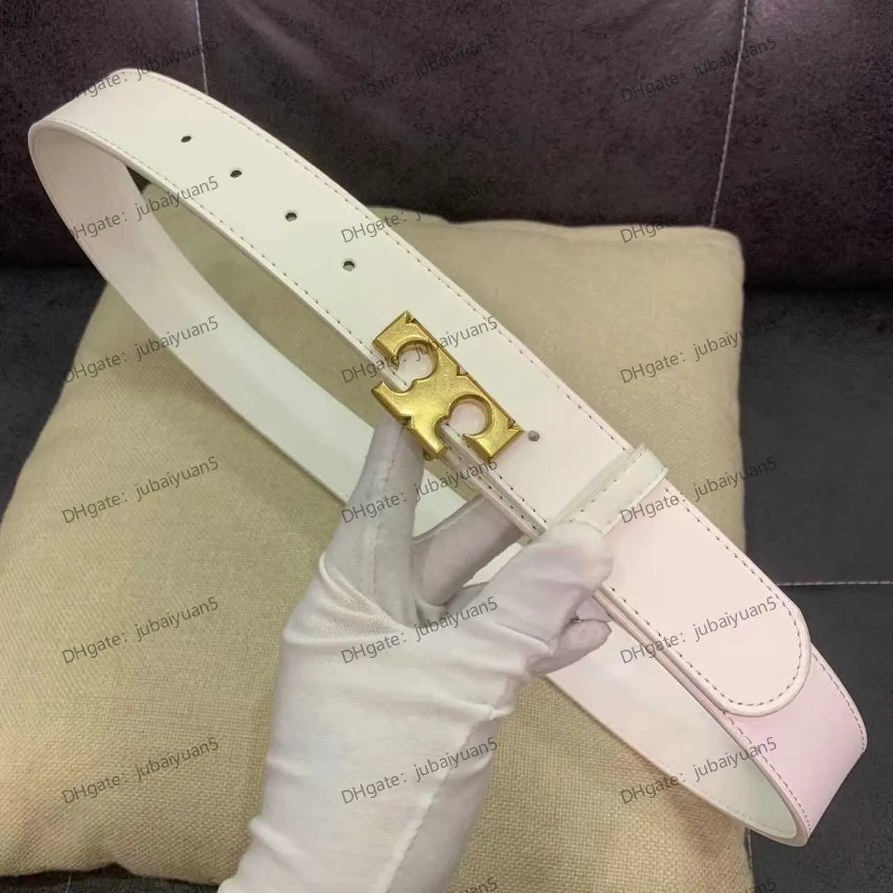 Ceinture en cuir pour hommes et femmes ceinture de boucle lisse decontractee de mode classique avec une largeur de 3 8 cm 90 120 cm de longueur