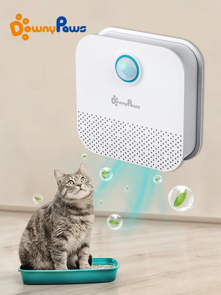 Diğer Kedi Malzemeleri Downypaws 4000mAh Akıllı Koku Arıtma Kediler Çöp Kutusu Deodorizer Köpek Tuvalet Şarj Edilebilir Hava Temizleyici Evcil Hayvanlar Deodorizasyon 230704