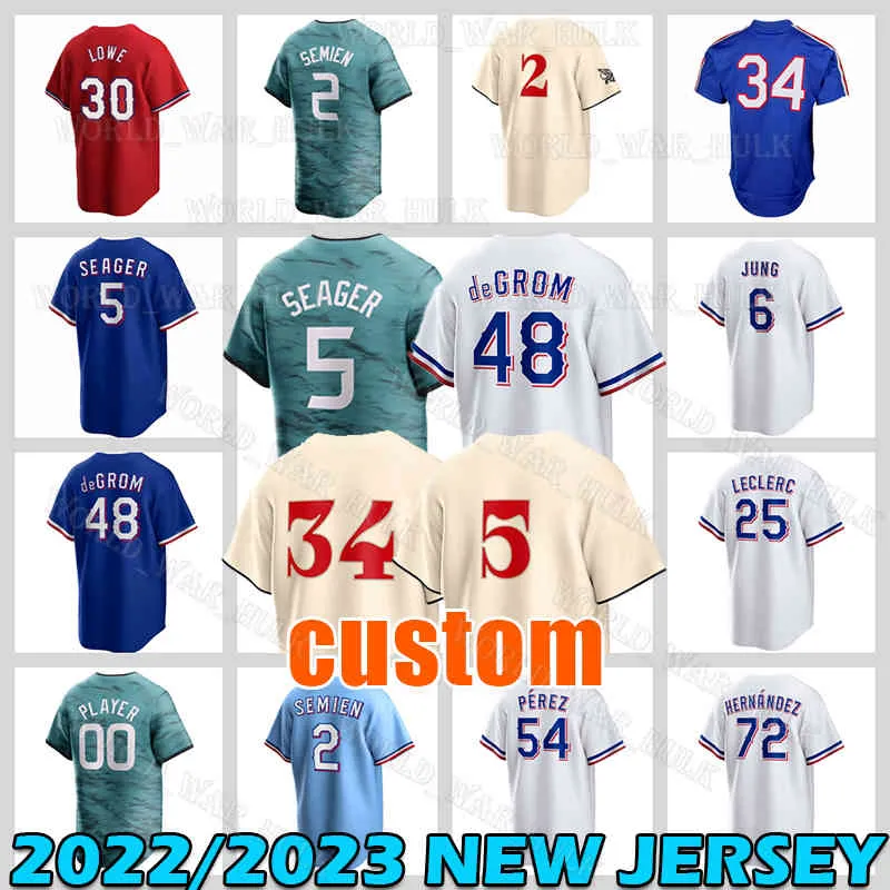 5 Corey Seager Jersey 48 Jacob Degrom Baseball 6 Josh Jung 53 Adolis Garcia Texas Nolan Ryan 2023 Nathan Eovaldi Rangers Jonah Heim All Star Brad Miller