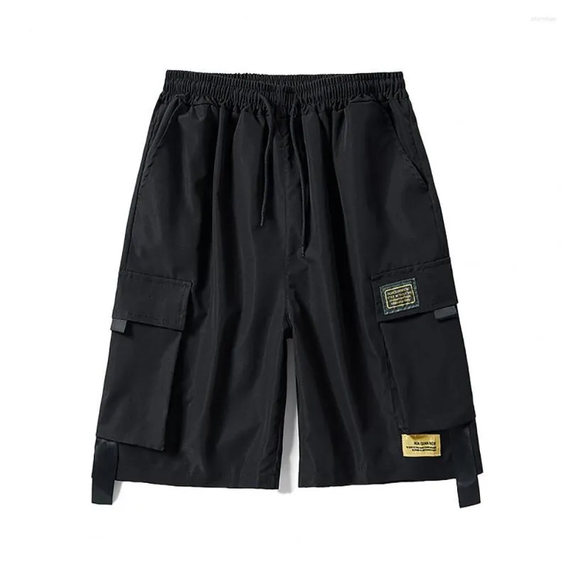 Pantaloncini da uomo Pantaloni da uomo Tempo libero Cargo Hip Hop Trendy Cavallo profondo Elastico in vita Abbigliamento quotidiano