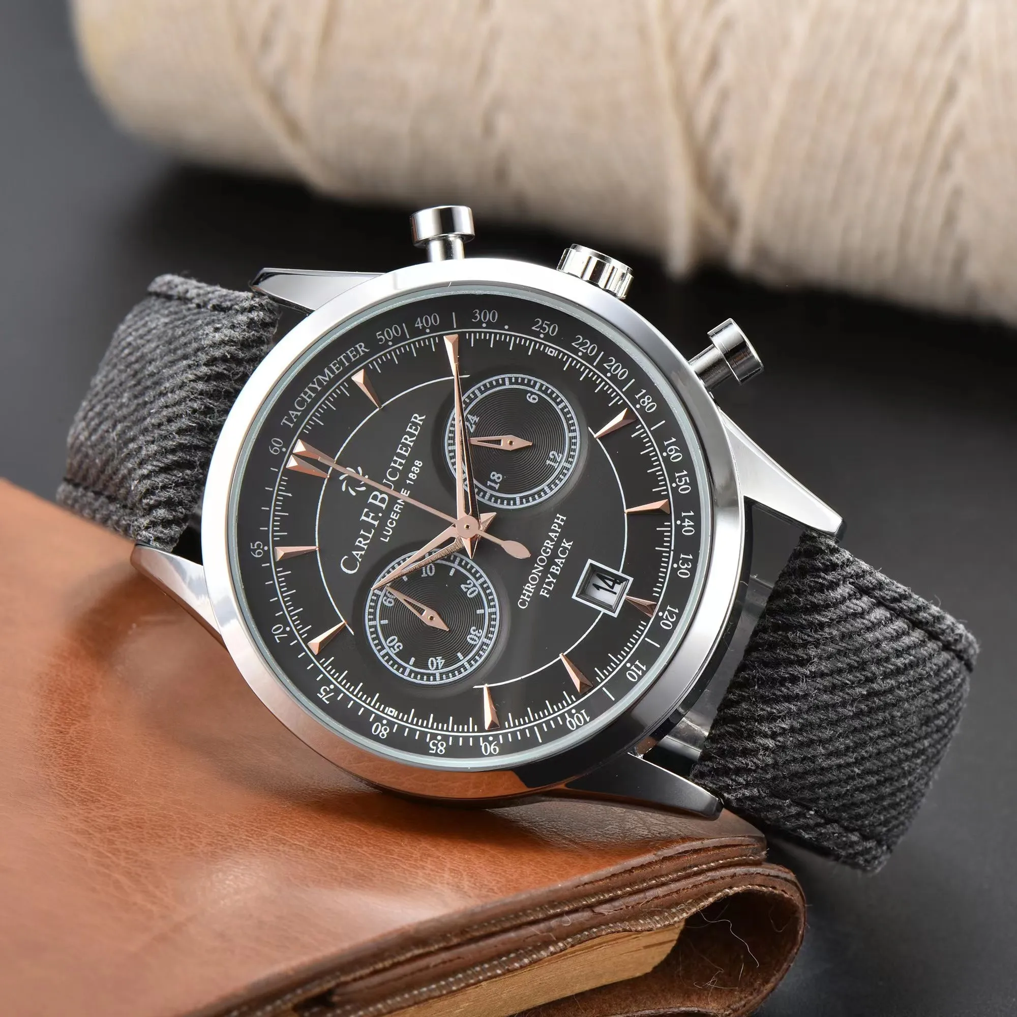 2023 Nueva marca superior Carl F. Bucherer Reloj para hombre Serie Malelon Moda Negocio Cronógrafo Fecha automática Cuarzo Diseñador Movimiento Relojes Montre de alta calidad