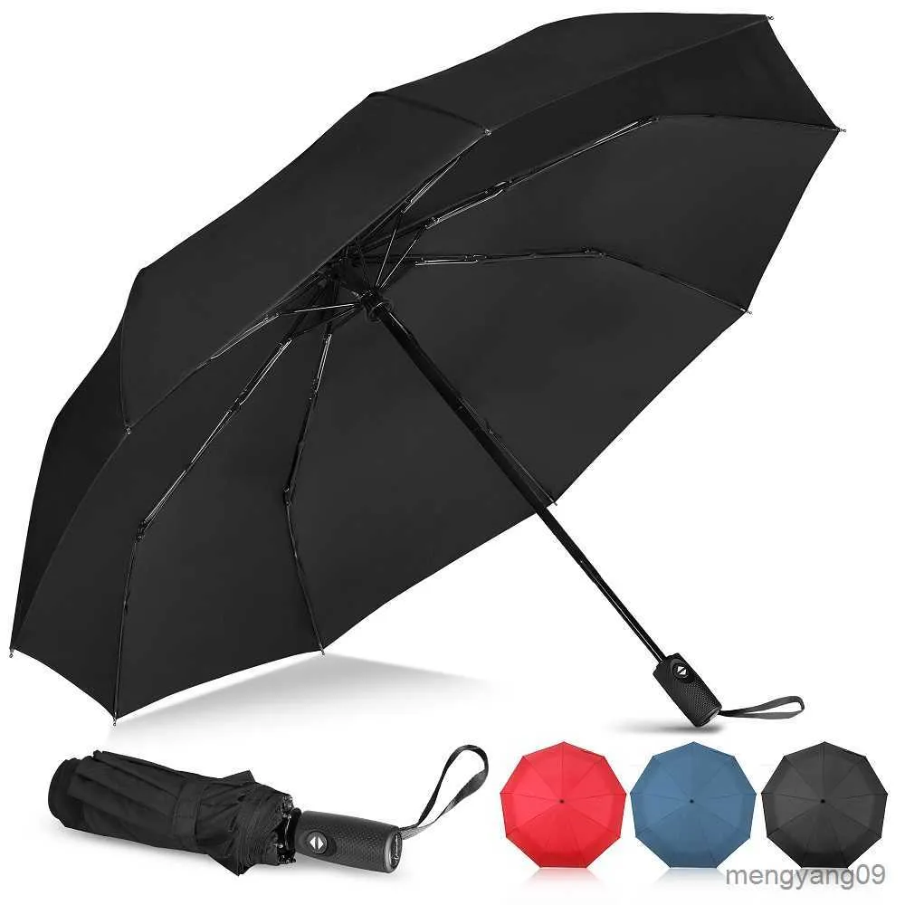 Parapluies voyages pliants parapluie automatique Pluie étanche à vent fort PerfeTpraver léger pour les hommes R230705 R230705