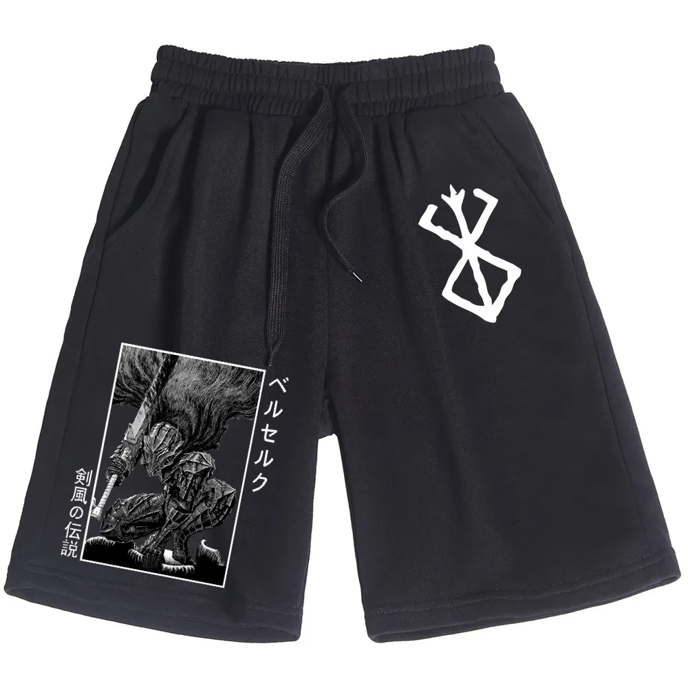 Pantalones cortos para hombres Deportes casuales para hombres Cinco pantalones Anime Berserks Guts Hip Hop Pantalones cortos para monopatín Gráficos de dibujos animados Pantalones cortos Pantalones cortos de gimnasia de talla grande 230704