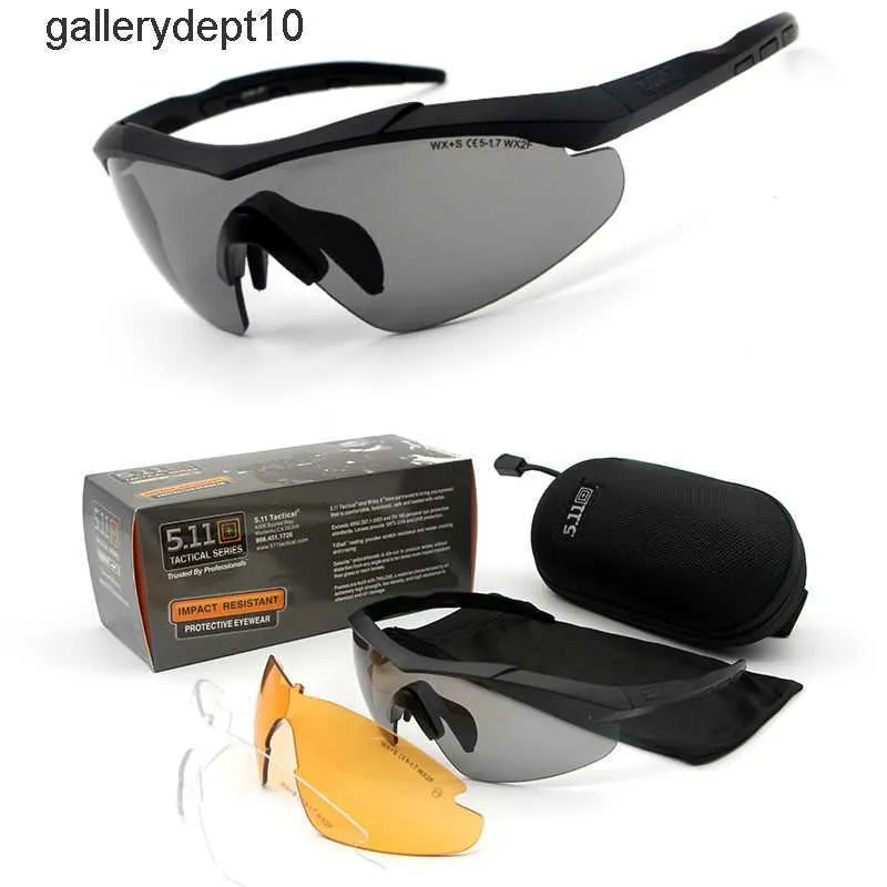 Askeri Fan 511 Taktik Gözlükler CS Atış kurşun geçirmez gözlükler dağ bisikleti kutuplaşmış rüzgar geçirmez spor sürüş gözlükleri