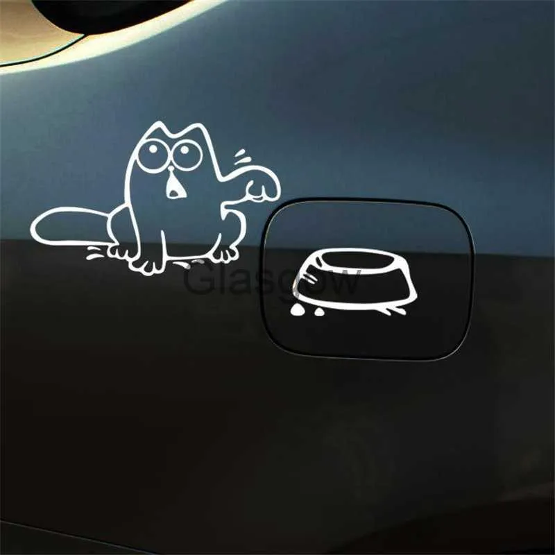 Car Stickers Car styling The Feeding Cartoon Car Fuel Cap Stickers and Decals Accessories car stickers accesorios para auto x0705