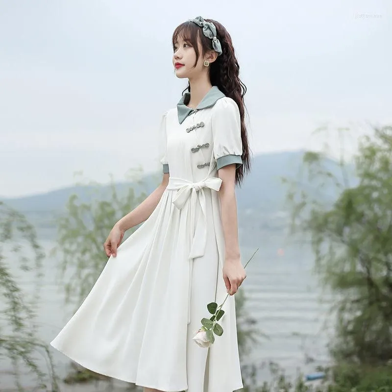 Casual Dresses Midi Length Chinese Style Gothic Dress For Women 2023 Harajuku Basic Elegant Woman Jumpsuit Urban Prom Clothes Robe