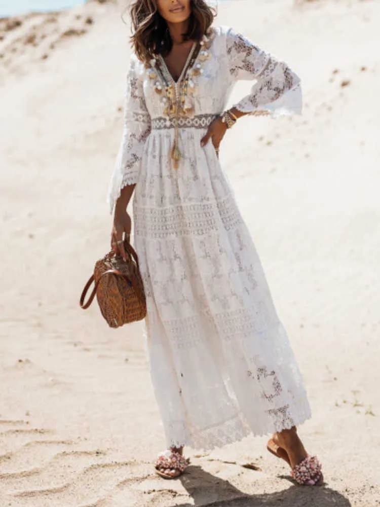 fitted lace wedding dress Sheer Illusion Boho Lace Sheath Beach Country Wedding Dress Western Ro –  DorrisDress main image 1