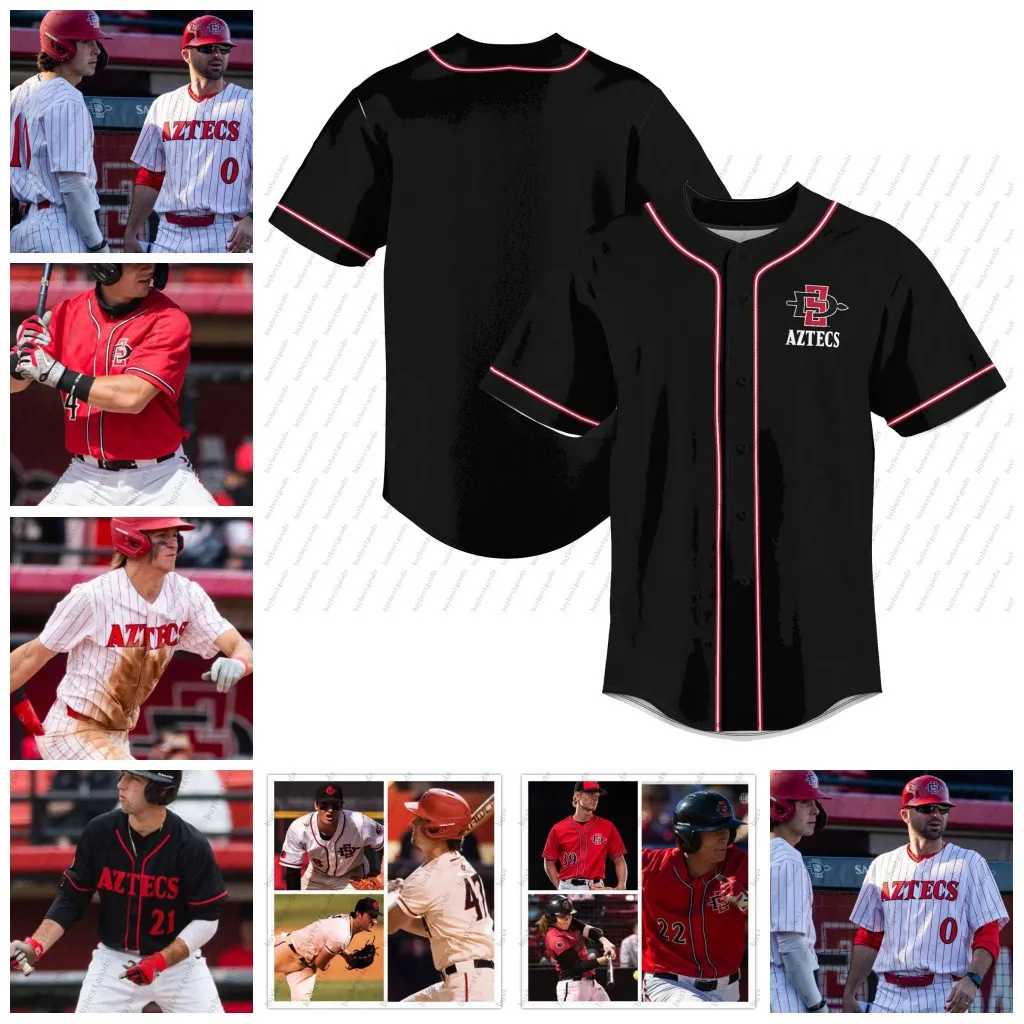 Personalizado Tony Gwynn San Diego State Aztecs Baseball Jersey Tj Fondtain Troy Melton Jacob Flores Chris Canadá Kelena Sauer Ricky Tibbett