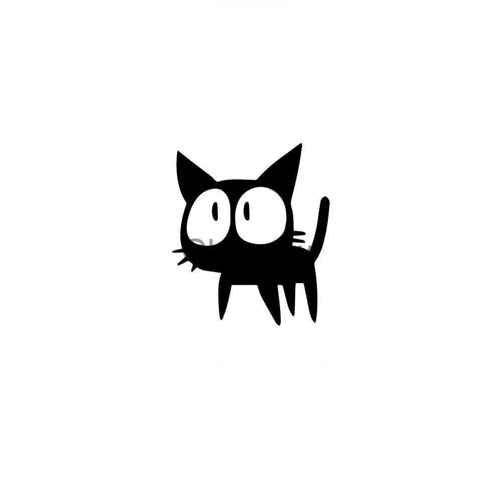 Cartoon schwarze Katze Auto Aufkleber wasserdichte Aufkleber für Karosserie  Aufkleber Fenster Dekoration Katze Auto Vinyl Aufkleber
