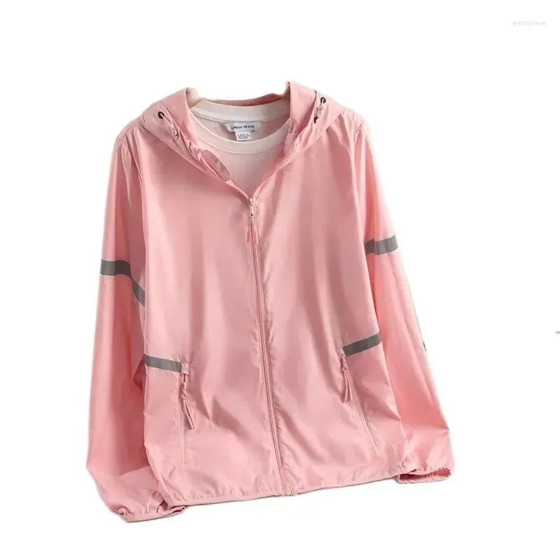 Women's Jackets Women Sun-Protective Clothing Coat Long-Sleeved Summer Thin Breathable Anti-Ultraviolet Hooded Casual Jacket Female