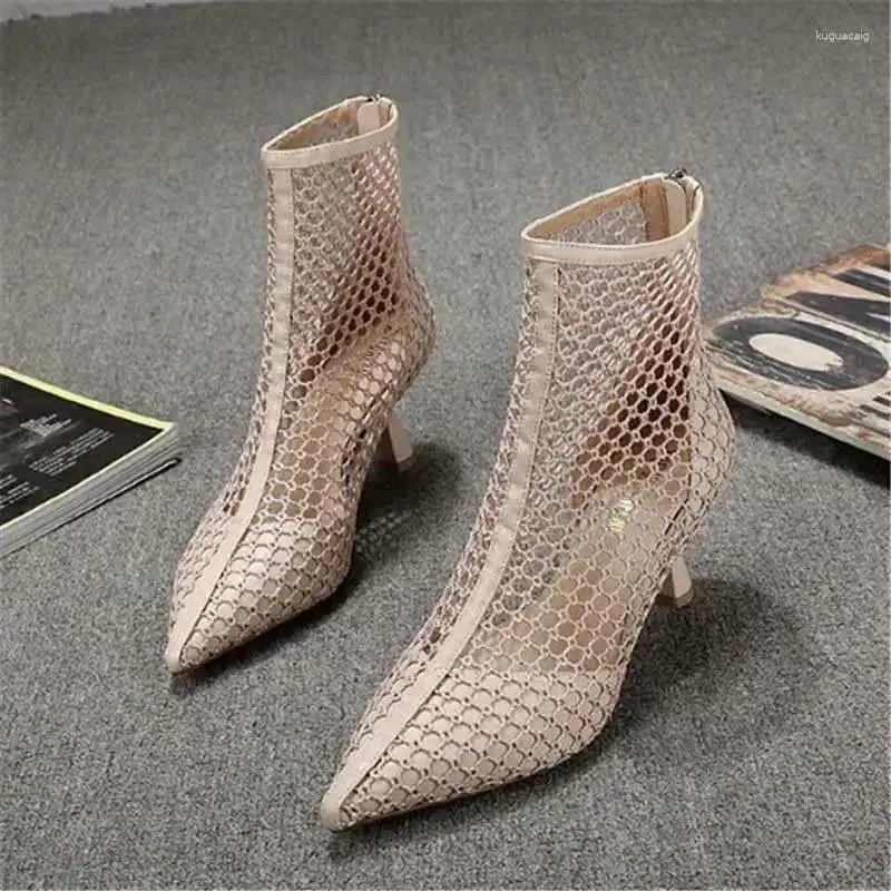 Sandales femmes chaussures peau douce respirant creux Sexy 2023 printemps été pointu talons aiguilles concepteur luxe mode