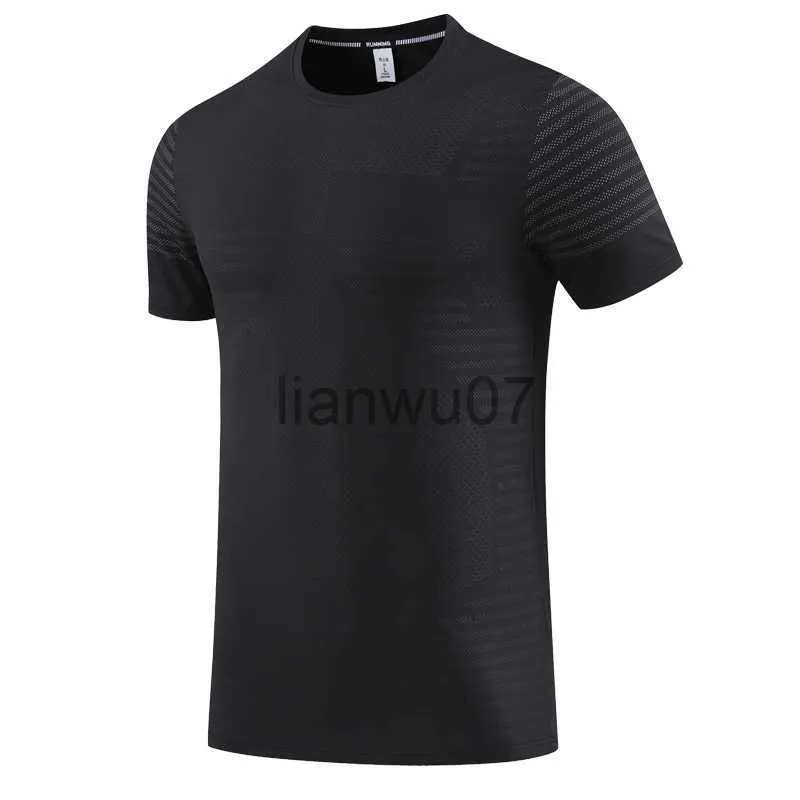 Camisetas Masculinas Masculinas Running Sports T Shirts Fitness Training Spandex Summer Quick Dry Print Workout Workout Causal Exercise Respirável Tee J230705