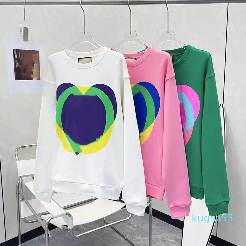 2023-Homme Kadın Kapşonlu Sweatshirt Tasarımcı Hoodies Mens Giyim Yüksek Sokak Aşk Baskı Hoodies Pullover Tişört Kısa Kollu Sweatshirt Saf Pamuk