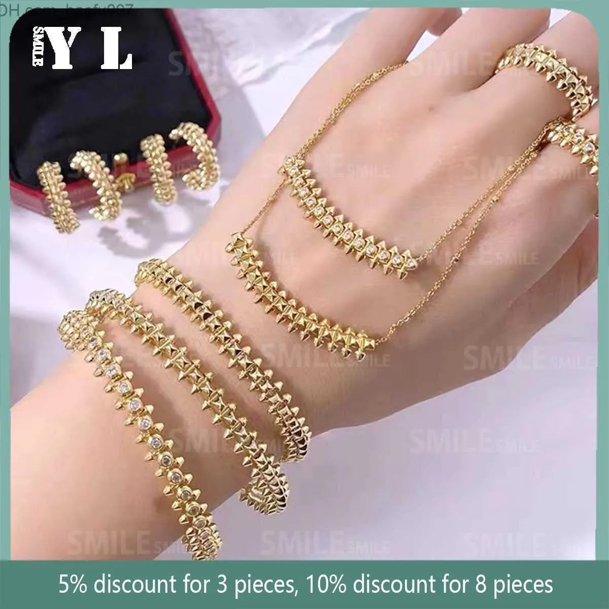 Charme Nouveau 2022 Populaire Top Marque Européenne De Luxe Bijoux Pour Femmes Étiquette Rivet Or Rose Bracelet Parti Mode Classique Bijoux Z230706