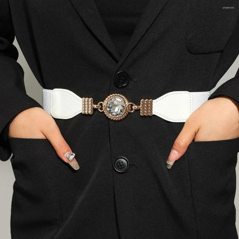 Cinture Cintura elegante alla moda Donna leggera Senza fibbia Decorativo con strass Jeans elasticizzati
