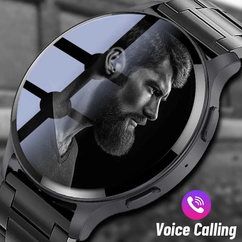 Smart Watches 2023 Ny Smart Watch Herr HD Voice Calling Sportklockor Dam Blod Perssure Monitoring Vattentät Smartwatch För Xiaomi Huawei x0706