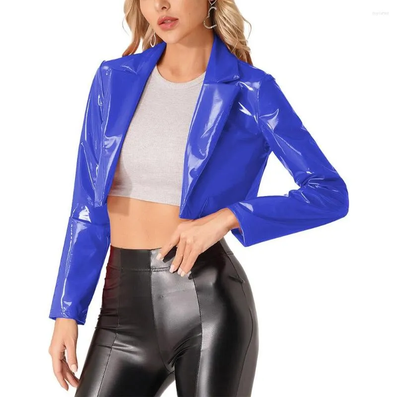 Cropped pvc jacket sale