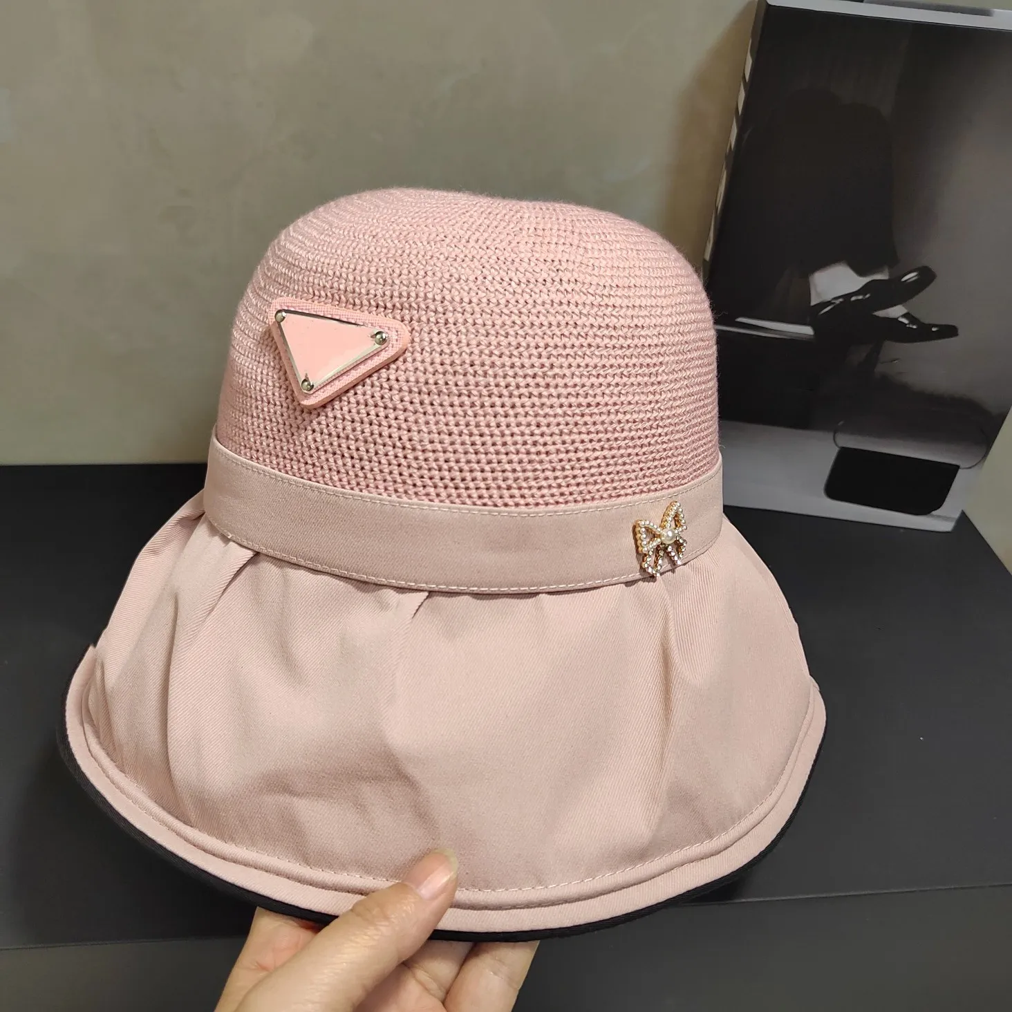 PRADA テリークロス バケットハット ピンク 2021aw】PRADA プラダ