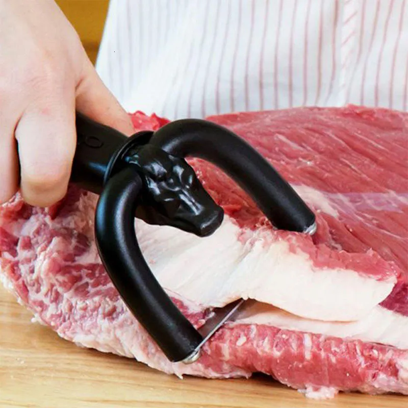 Meat Poultry Tools Fat Trimmer Beef Pork Handheld Slicer Clean Cuisine Barbecue Cooking Kitchen Gadgets 230705