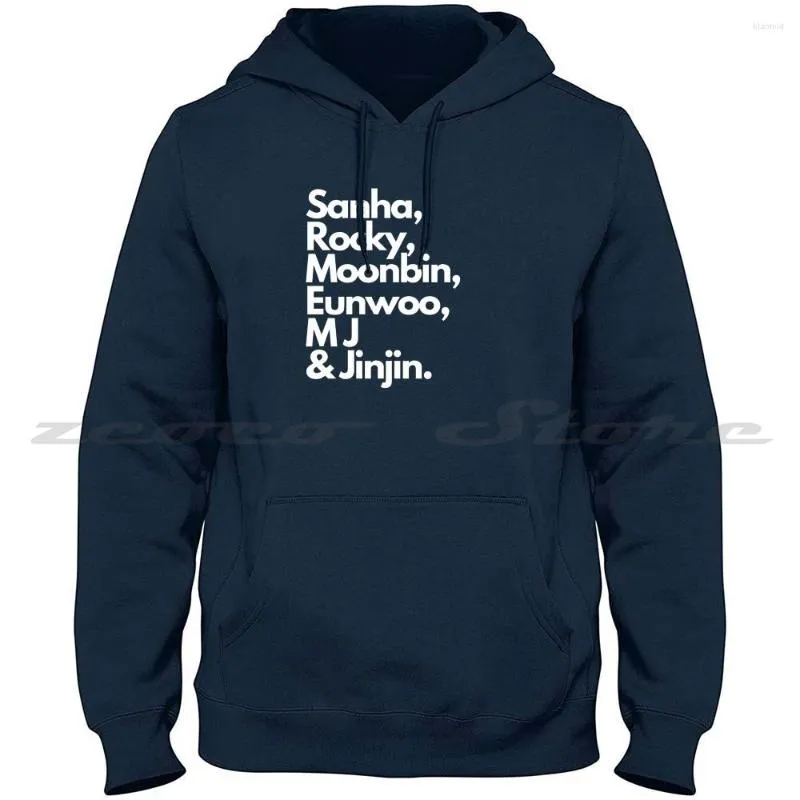 Herren Hoodies Astro Kpop Aroha Mitgliedsname Männer und Frauen Baumwoll-Sweatshirt Hoodie Lighstick Cha Eun Woo Sanha