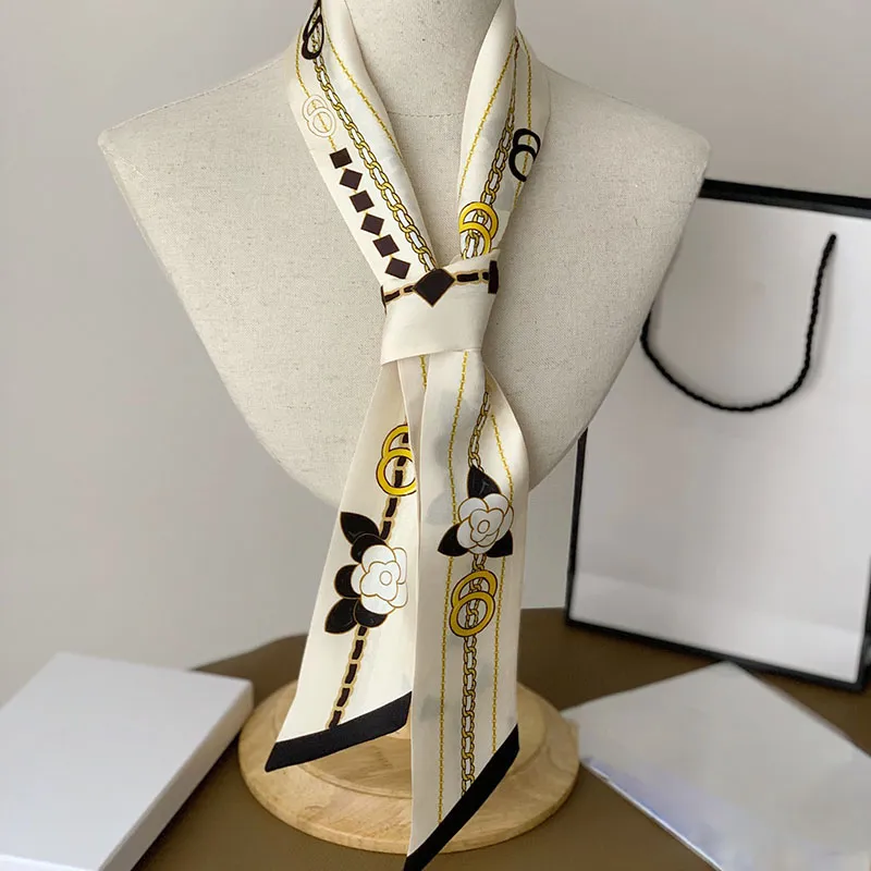 Designer Women Fashion Ties Silk Twilly for Bags Long Ribbon Classic Ribbons Luxury Neckties Headband Girls C Mens Tie Bow Necktie 237051C