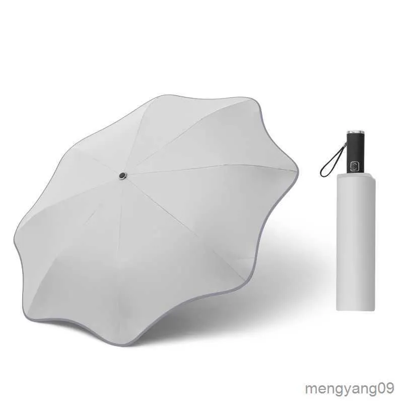 傘ラウンドコーナー傘自動ビジネス折りたたみ抗 UV 黒人男性女性日傘日雨女性防風傘 R230705