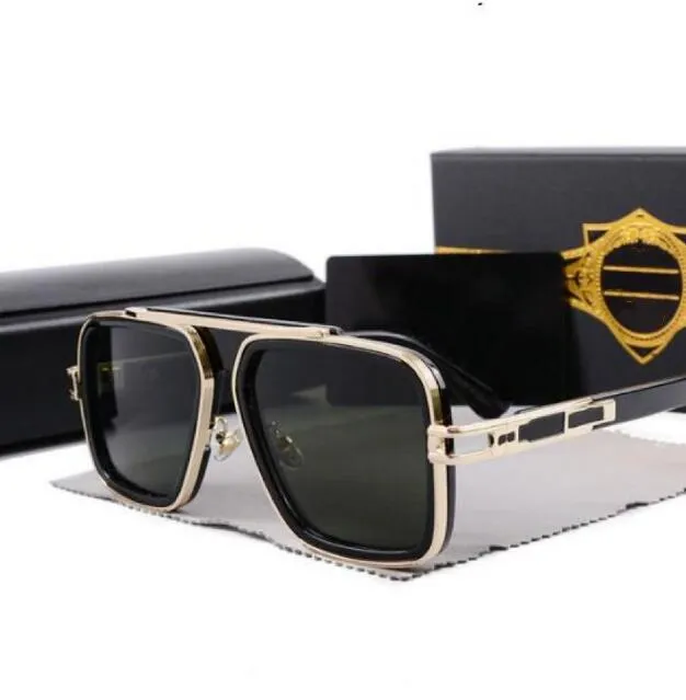 Men Vintage Piloot Zonnebril Square Dames Zonneglazen Fashion Designer Shades Luxe gouden frame Zonnebril UV400 Gradiëntkleur