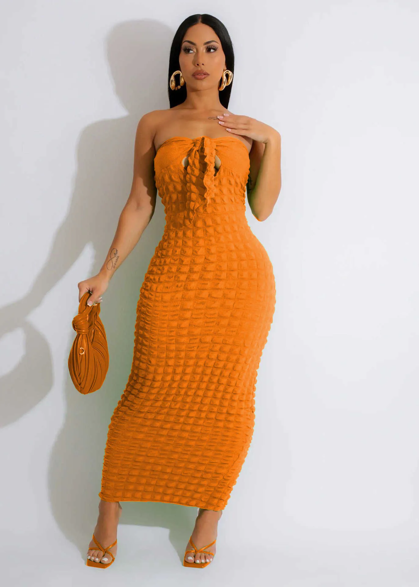 open lace back dress Ari Dress Lilac Orange Seersucker  The Bare Road