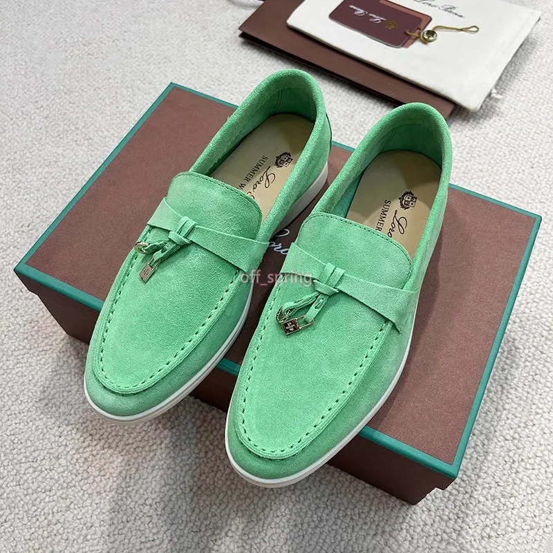 Casual Shoes Designer L.P Men Women Loafers Flat Low Top Suede Cow Leather Oxfords Casual Shoes Moccasins Loafer Slip Sneakers Dress Shoes Size 35-45 Street trend