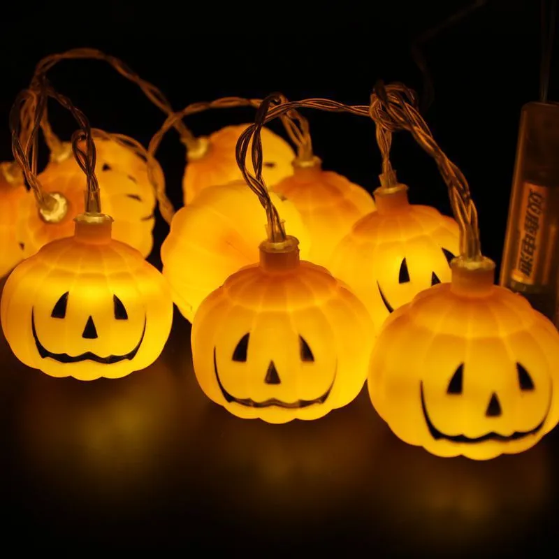 1.5 m Halloween décoration LED guirlandes lumineuses citrouille fantôme chauve-souris guirlande avec lumières décorations d'halloween pour la maison