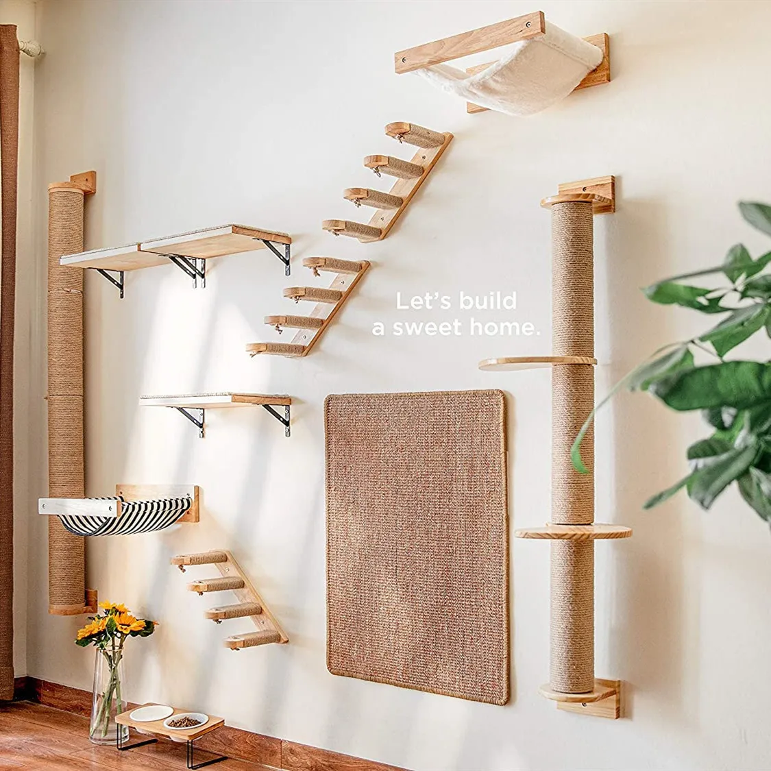 Wall mounted cat tree diy cheap