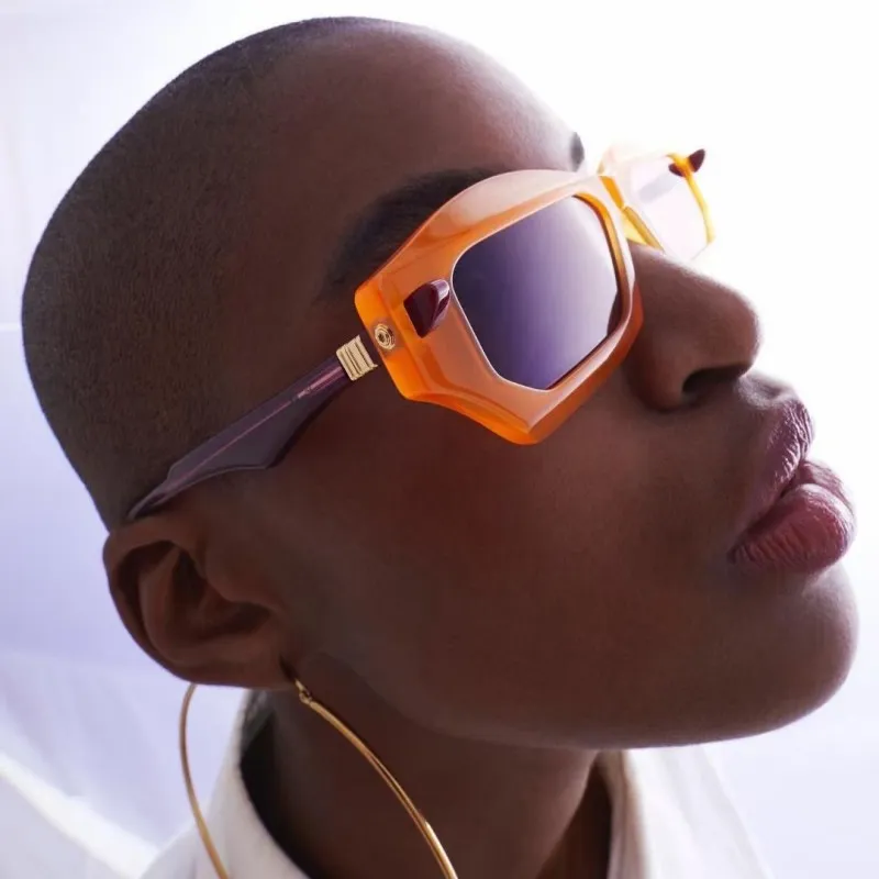 2023 Панк -солнцезащитные очки женщин дизайнер бренд UV400 защита зеленых оттенков