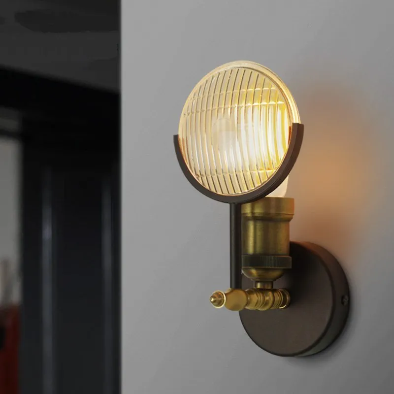 Övrigt Hem Trädgård Modern Glas LED Vägglampa Sconce Led Sovrumslampa för Inredning Nordic Foajé Vardagsrum Korridor Armatur E27 230705