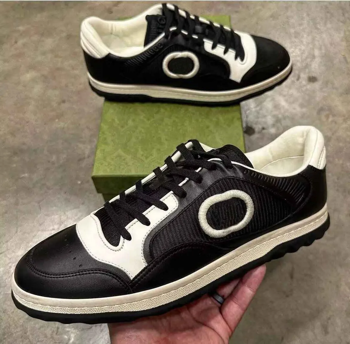 Sıradan Şık Erkekler Mac80 Sneaker Ayakkabıları Kadın Erkekler Retro-İlhamlı Örgü Deri Eğitimler Parti Düğün Kaykay Yürüyüş EU35-45 Origianl Kutusu