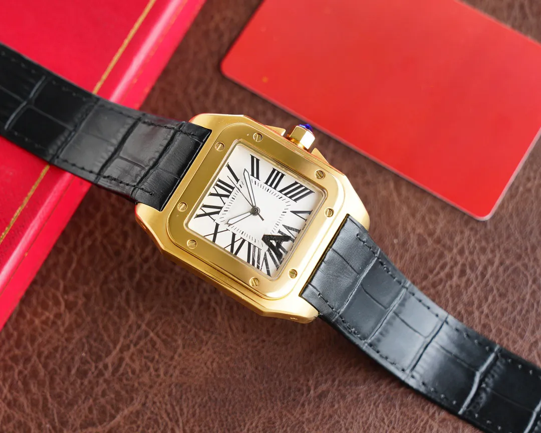 2023 Optimal Top Vintage Man Watch Luxury Designer 47MM Neutral Watches Classic Vintage Mechanical Movement Watch Square Wristwatch No Box