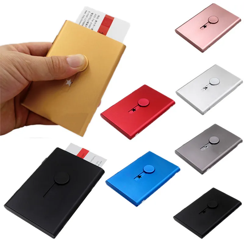 Wholesale Ultra Thin Aluminum Business Card Holder With Hand