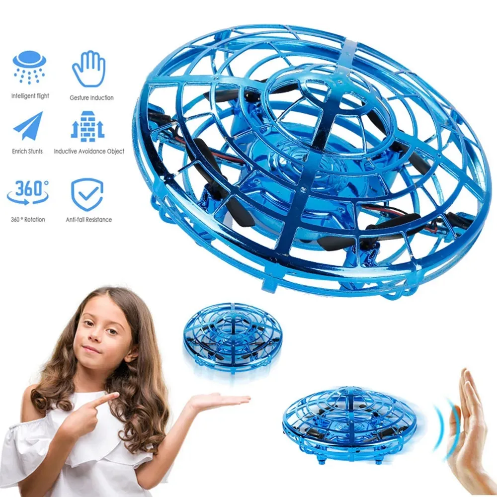 10pcs Mini Ufo Drone بالجملة استشعار يدوي تحريض طائرة مروحية كهربائية محمولة Quadcopter Flayaball Dron Toys