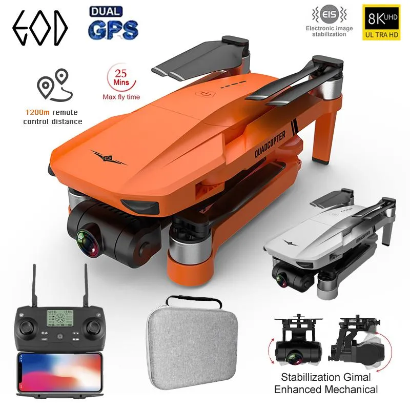 Drohnen 2023 Neue GPS -Drohne 4K Professional 8K HD -Kamera 2AXIS Gimbal Antishake Luftfotografie bürstenfaltbarer Quadcopter 1,2 km