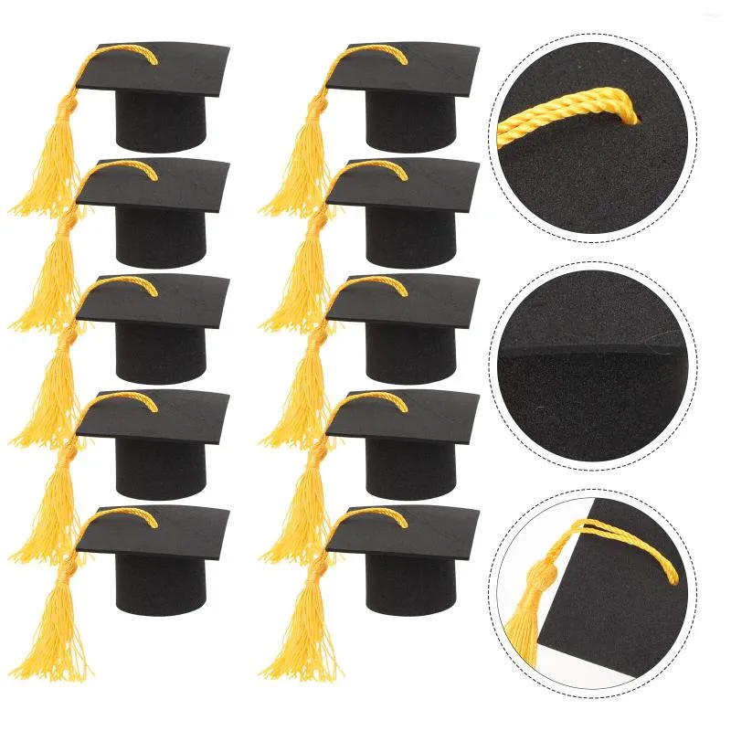 Emballage cadeau bébé Graduation Caps Topper Saison Souvenir Ornement Mini Doctorat Tam Paysage Décoration Papier Artisanat Halloween Robe