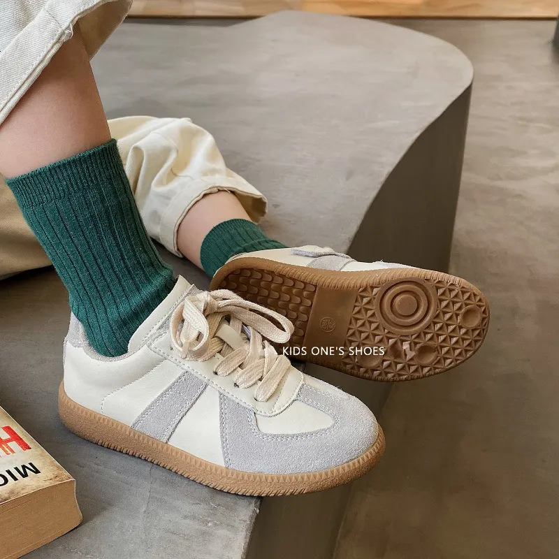 Kids Leather Sneakers Soft Designer Tennis Shoes for Boys and Girls