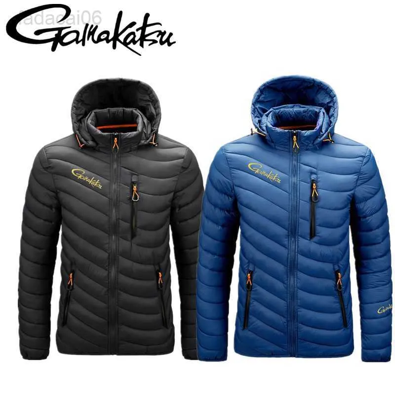 Fishing Accessories 2023 New Gamakatsu Down Jacket Men Winter Outdoor  Fishing Warm Coat Thickened Hooded Long-sleeved Fishing Jacket Plus Size  6XL