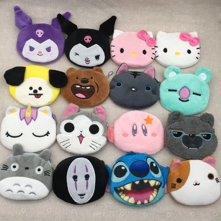 Gros dessin animé en peluche zéro portefeuille anime poupée sac petit cadeau clé sac petit sac de rangement