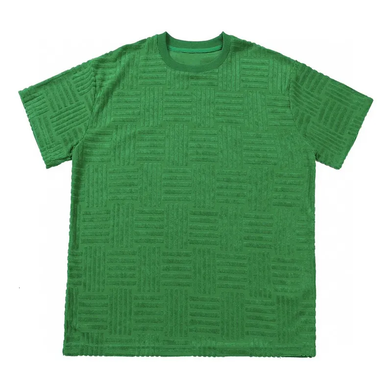 Männer T-Shirts Männer Qualität Mode Top Luxus Waffel Grün Solide T-shirts männer Slim Oansatz Sommer Koreanische Kurzarm camisetas 230706