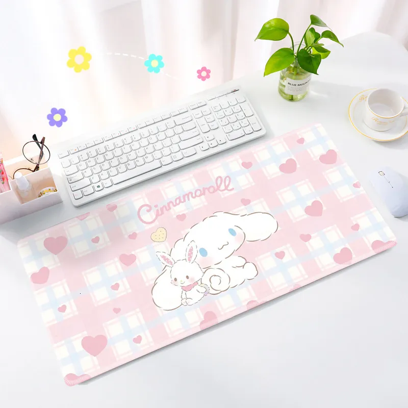 Other Home Garden Lovely Anime White Dog Printed Mouse Pad Table Mat Office Student Gaming Thickened Large Writing Nonslip Cushion 80x30cm 230705