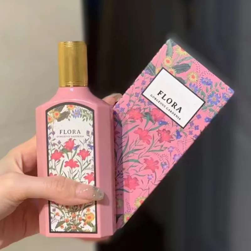 Luxury Design Sexy unisex Flora Perfume 100ml Women Perfumes Eau De Parfum 3.3fl.oz Smell Fruit Flower EDT Lady Spray Fragrance Cologne Top Version Quality Fast Ship