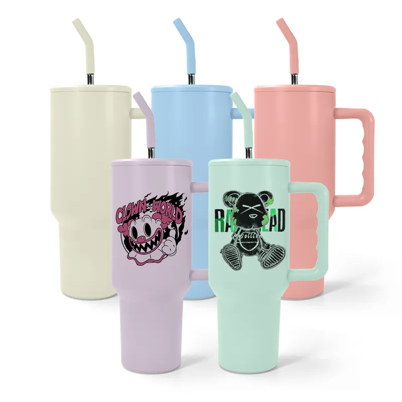 Tazza Da Caffè In Plastica A Doppia Parete | 250/350 Ml, Isolata, Con Coperchio, Design Fantasia