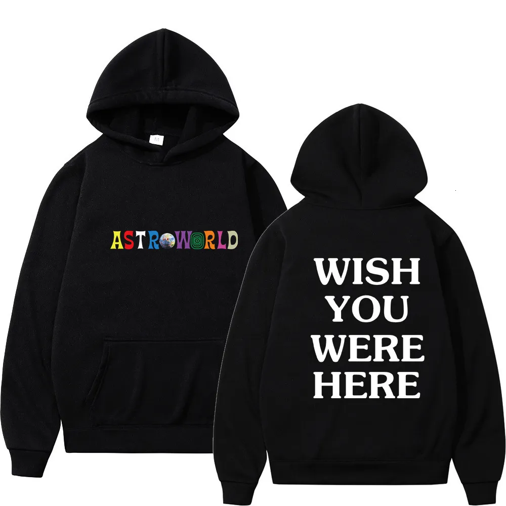 Astroworld You Were Here Rainbow Printed Letter Juice Wrld Hoodie