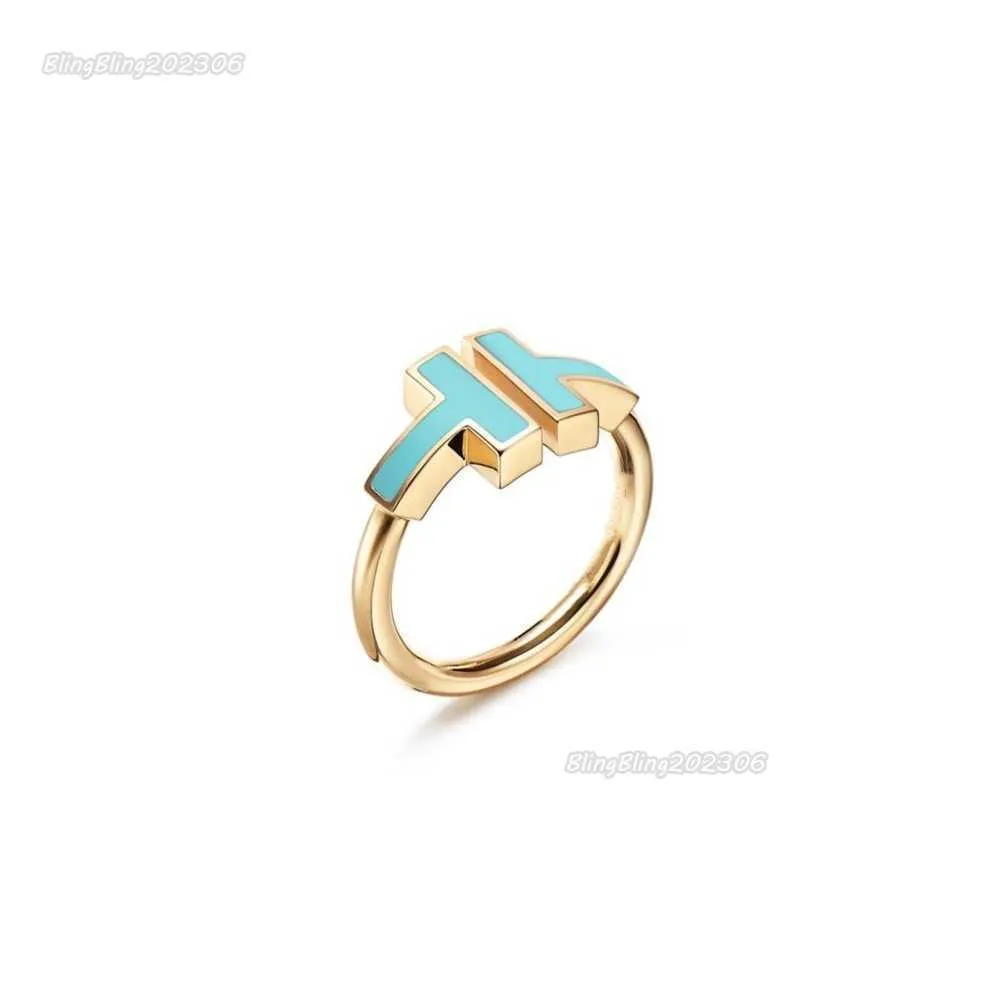 2023 nowy multi style T otwarty złoty pierścionek kryształowe diamenty markowy pierścionek pierścionek z masy perłowej męskie damskie unisex obrączki dla par prezent na walentynki
